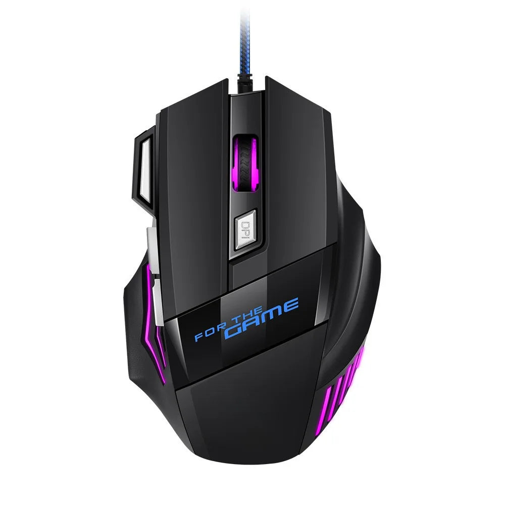 1 db új Hyperspeed USB gamer egér RGB háttérvilágítással, ergonomikus gamer egér, 7D e-sport vezetékes egér laptophoz és gamer PC-hez