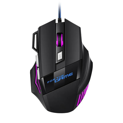 1 db új Hyperspeed USB gamer egér RGB háttérvilágítással, ergonomikus gamer egér, 7D e-sport vezetékes egér laptophoz és gamer PC-hez