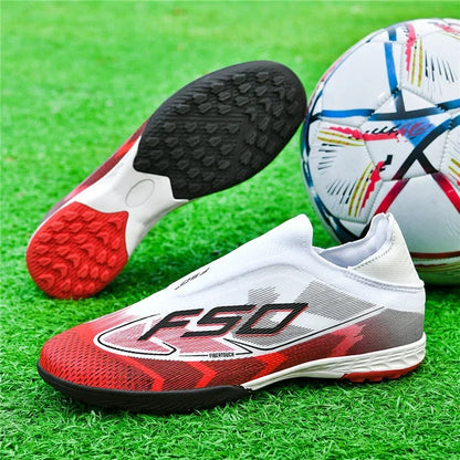 Nouvelles chaussures de football pour hommes, chaussures de sport, chaussures de football de haute qualité, ultralégères, chaussures de futsal, haute tige, respirantes, antidérapantes, pour match en extérieur