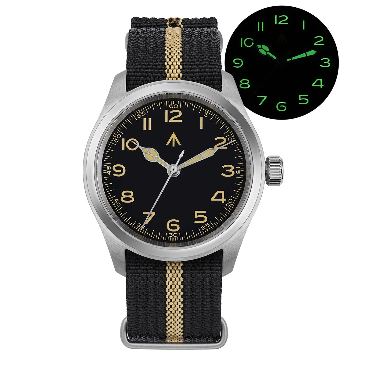 Militado ML08 V2 Vintage Quartz Watch Military VH31 Movement  Double Sapphire Crystal C3 BGW-9 Luminous Waterproof 38mm Watch