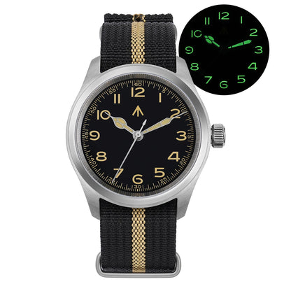 Militado ML08 V2 Vintage Quartz Watch Military VH31 Movement  Double Sapphire Crystal C3 BGW-9 Luminous Waterproof 38mm Watch