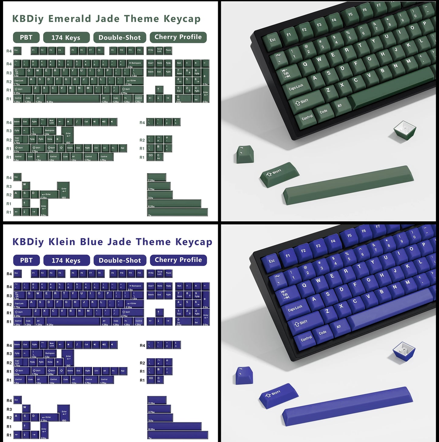 KBDiy 174 tasti/set keycap PBT GMK Apollo double shot minimalisti profilo ISO Cherry per tastiera meccanica da gaming compatibile MX