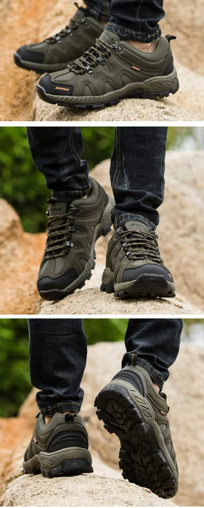 BONA Novedad Estilo Clásico Zapatillas de Senderismo para Hombre con Cordones Zapatillas Deportivas para Hombre Outdoor Jogging Trekking