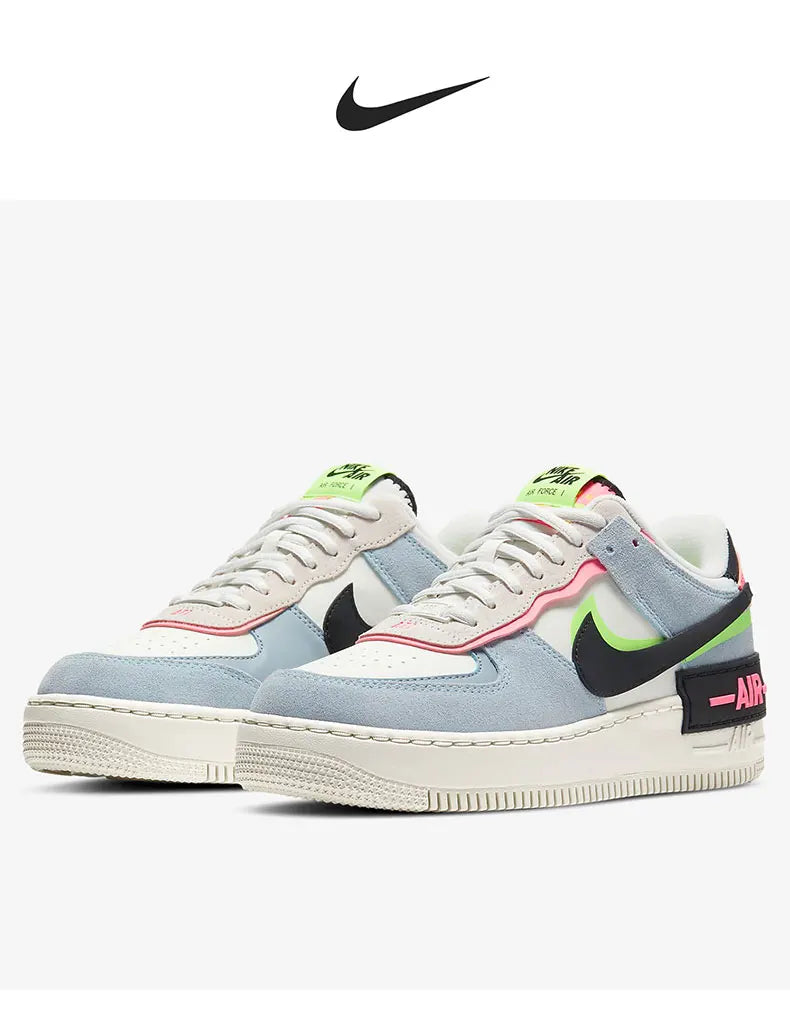 Nike Originals Scarpe casual da uomo Air Force 1 Shadow AF1 Pink Blue Macaron CU8591-101