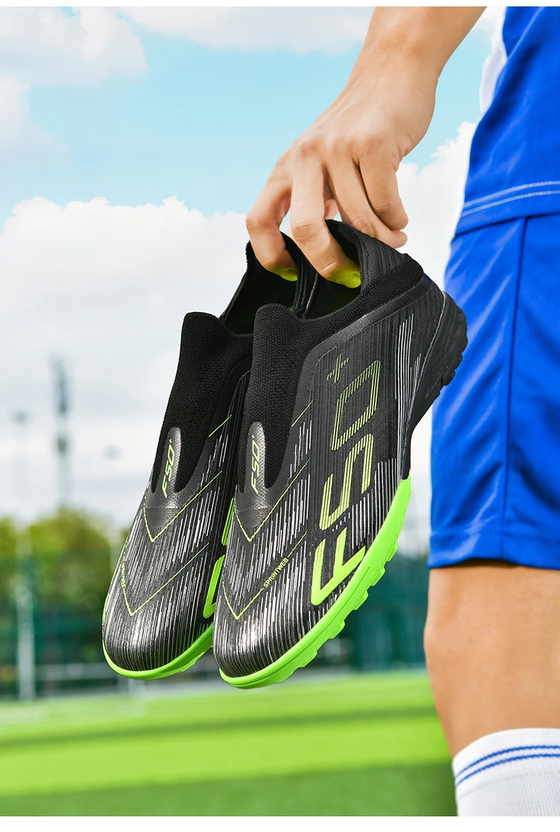 New Men's Soccer Shoes Futsal Football Boots Sneakers Match Grass Cleats High-Quality Non-Slip Indoor Hot-Selling High-Top Outdoor