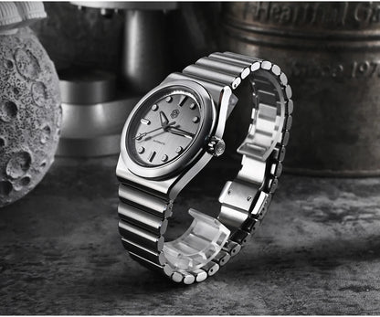 San Martin 40mm Men Sports Watch SS Brushed Dial Integrated Bracelet Miyota 90S5 Original Design Automatic Mechanical SN0149