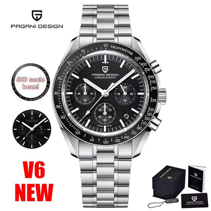 2026 New PAGANI DESIGN Mens Watches Quartz Speed Sports Chronograph Watch For Men Waterproof Luminous AR Sapphire Man Gift Clock