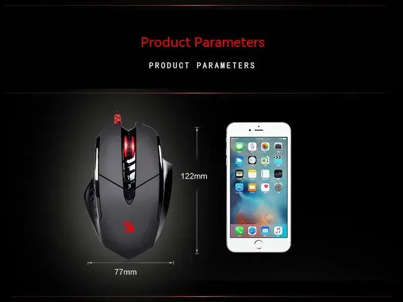 Káblová myš Bloody V7M RGB, ľahká ergonomická konštrukcia, 4000dpi, pre PC, kanceláriu, e-športy a gaming, s programovaním makier pre CF LOL CS