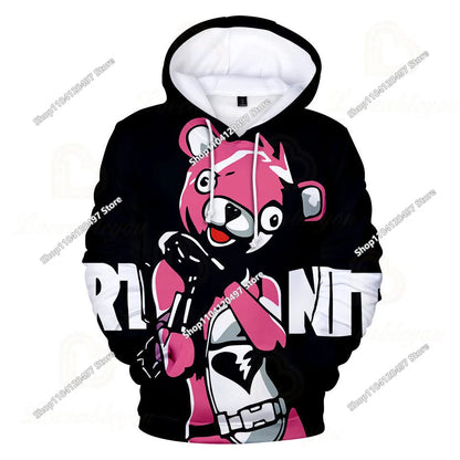 Game Fortnite Hoodies Teenager Boys Hoodie Kids Sweatshirts Cartoon Leisure Outerwear Children Cosplay Pullovers Streetwear Gift