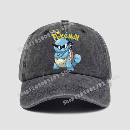 Pokémonové bejzbalové čiapky Pikachu Kawaii Anime postavičky Slnečné klobúky Letné vonkajšie detské a rodičovské slnečné klobúky Trendové čiapky s kačacím jazýčkom Darček