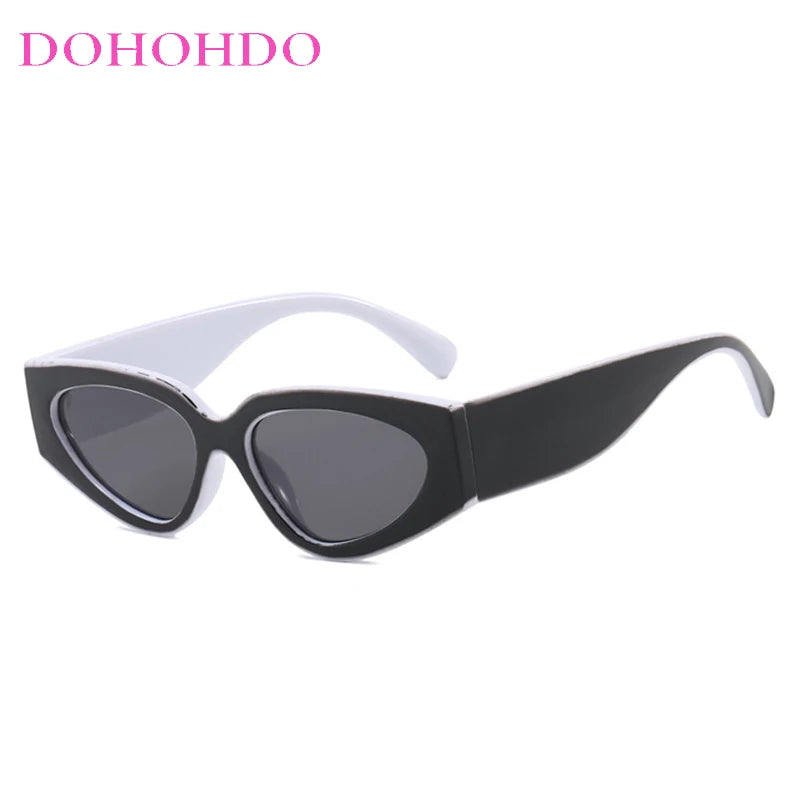 2025 New Fashion Cat Eye Small Oval Women Sunglasses Men Trendy Y2K Punk Sun Glasses Female Travel Shade Vintage Eyewear UV400