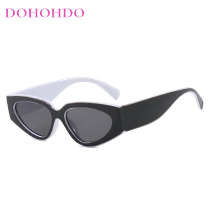2025 New Fashion Cat Eye Small Oval Women Sunglasses Men Trendy Y2K Punk Sun Glasses Female Travel Shade Vintage Eyewear UV400
