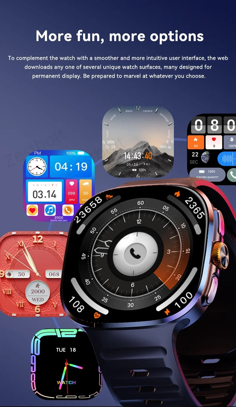 M99 Smartwatch 5G With 2.4inch Amoled Screen 900W Rotating Camera WIFI GPS Position Compass NFC Bluetooth Smart Watch Men Women