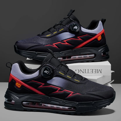 Sapatilhas de corrida para homem primavera e verão — calçado outdoor para caminhada, sapatilhas de trail resistentes ao desgaste com fecho BOA, respiráveis, estilo desportivo e casual