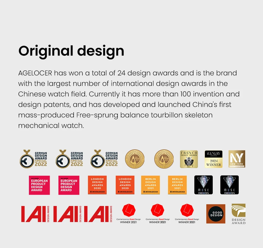 AGELOCER Original Baikal Watch Men's Luxury Gold Watch Big Calendar Business Automatic Mechanical Watch Birthday Gift for Men