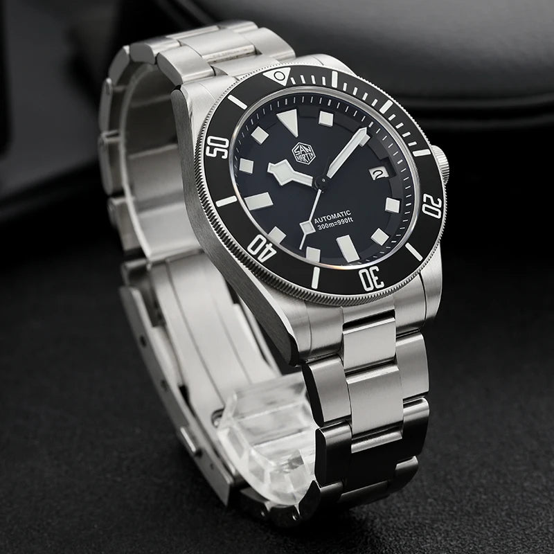 San Martin SN0121TD Titan-Taucheruhr ST2130 Automatikwerk Uhren Grade5 Titan 120 Klicks wasserdicht 300m Armbanduhr