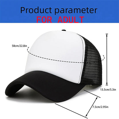 Minecraftes Pixels Kawaii Baseball Cap Boy Cartoon Anime Print Peaked Caps Hip Hop Parent-child Outdoor Mesh Hats Summer Sun Hat