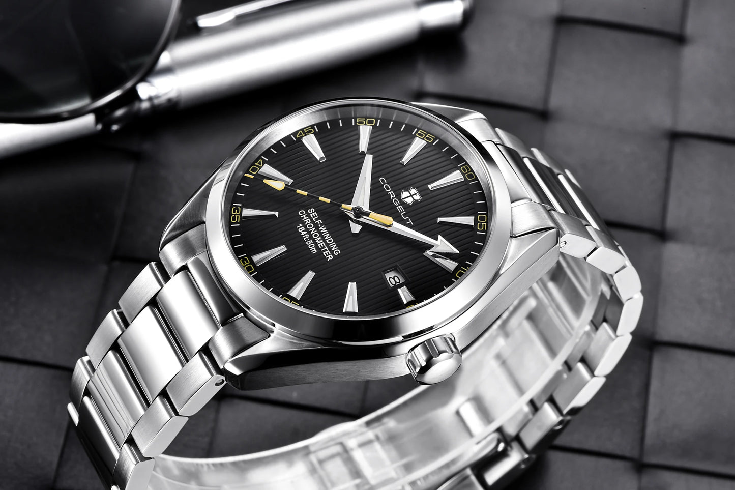 Luxury NH35 Corgeut Watch Men reloj hombre 41mm Sport Clock Automatic Mechanical Wristwatches Sapphire Steel Band Men's Watch