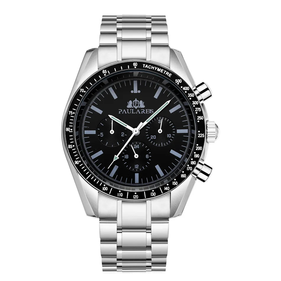 PAULAREIS P Brand Luxury Men Mechanical Watches Calendar Business Watch Men's Sports Waterproof Stainless Steel Automatic Watches