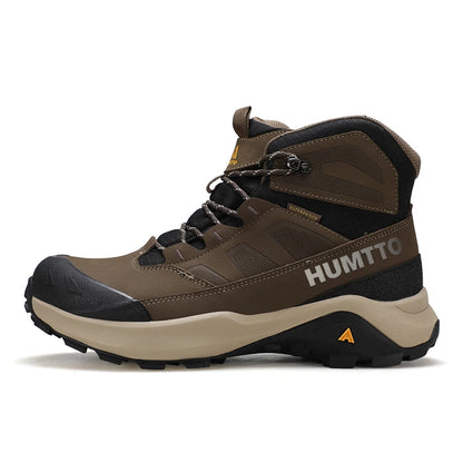 HUMTTO Sapatilhas de Caminhada Impermeáveis para Homem, Botas de Caça Táticas de Deserto, Botas de Trekking pelo Tornozelo para Homem e Mulher, Quentes em Couro