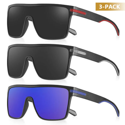 CRIXALIS Fashion Polarized Sunglasses For Men Square Oversized Anti Glare Driver Mirror Sun Glasses Women UV400 Goggles Male