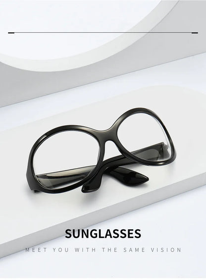 2026 Oversized Oval Sunglasses Goggle Women Men Luxury Brand Designer Sun Glasses Female Big Frame Y2K Eyeglasses De Sol Oculo
