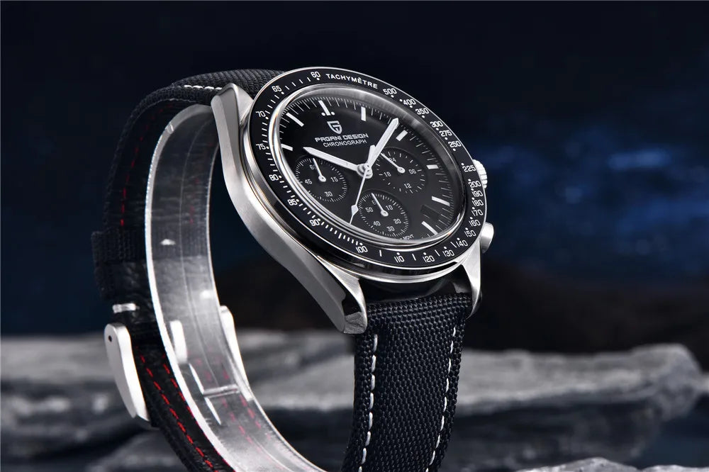 PAGANI DESIGN New AR Sapphire Quartz luxury men's watches 500 vitometer Circle Sport M 100 waterproof chronograph 316L all-steel Japan Movt Luminous man Watch