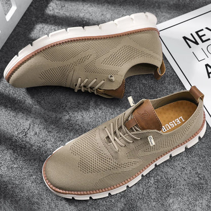 New men's large-sized casual shoes - Fly-Weave mesh breathable sports shoes, lightweight and slip-resistant men's shoes