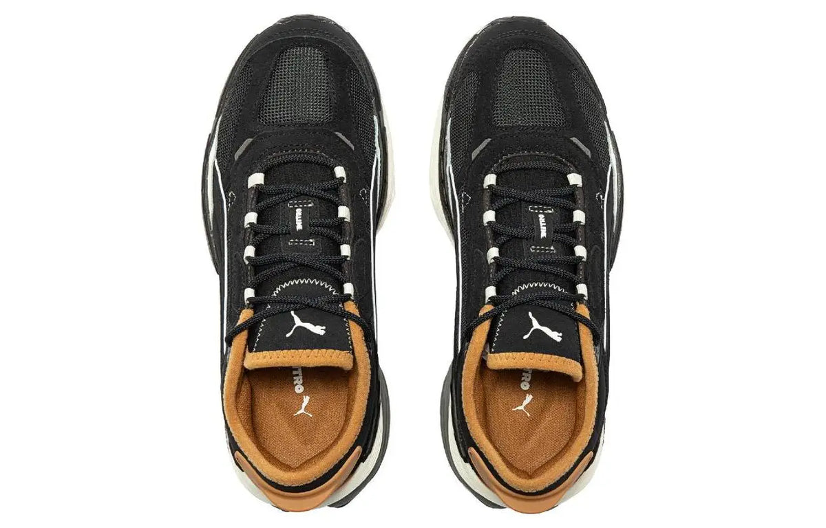 Baskets Puma Extent Nitro Heritage Jet Black Brown, couleur blanc pâle, 385556-01.
