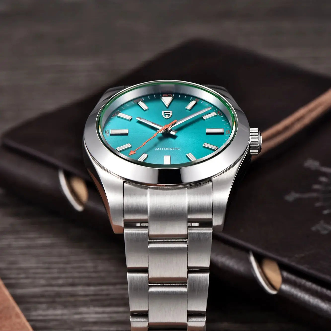 PAGANI DESIGN 2026 New Green Glass Men's Mechanical Watches Automatic Watch Men AR Sapphire crystal Stainless steel Wristwatch