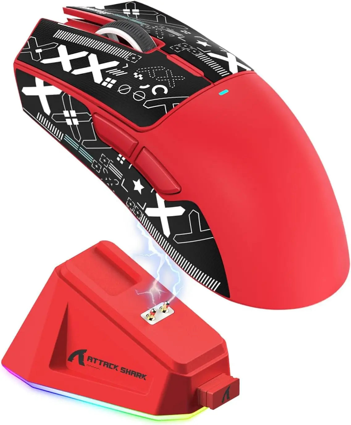 ATTACK SHARK X11 bežični gaming miš s punjačem, gaming senzorom PixArt PAW3311, BT/2.4G bežično/žično