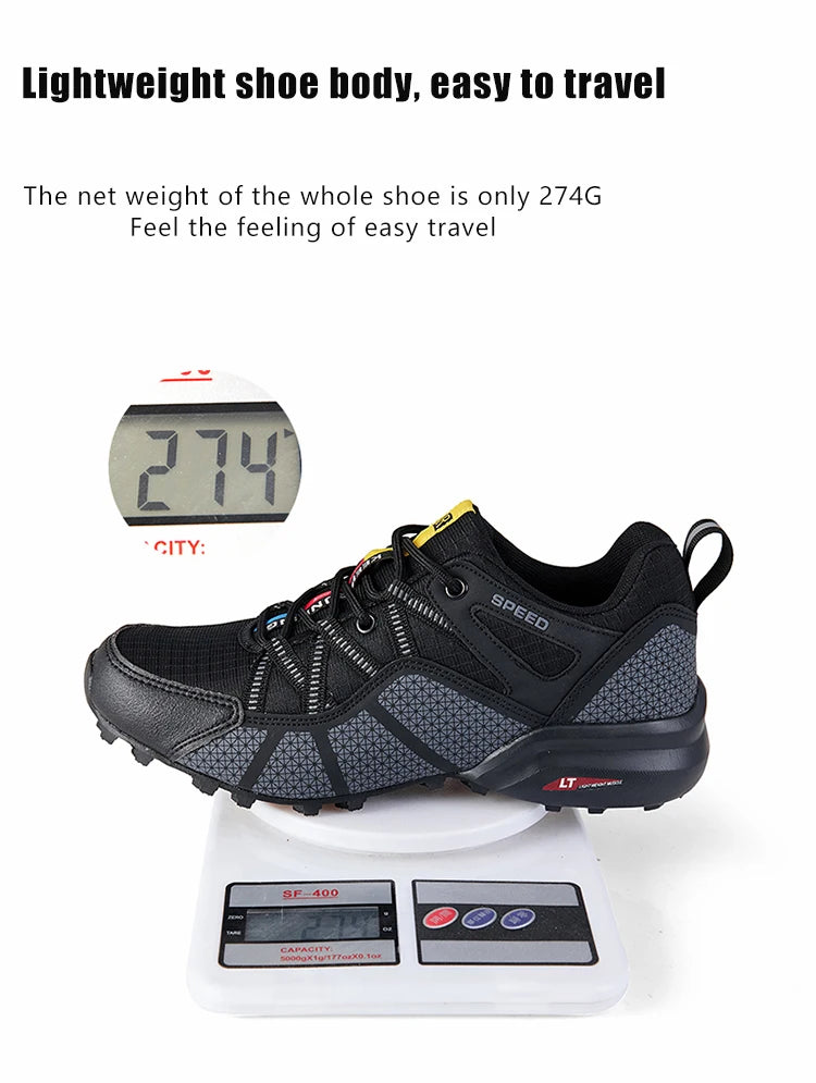 Herenwandelschoenen voor alle terreinen – outdoor sportschoenen van ademend mesh, antislip en slijtvast, voor wandelen en fietsen outdoor