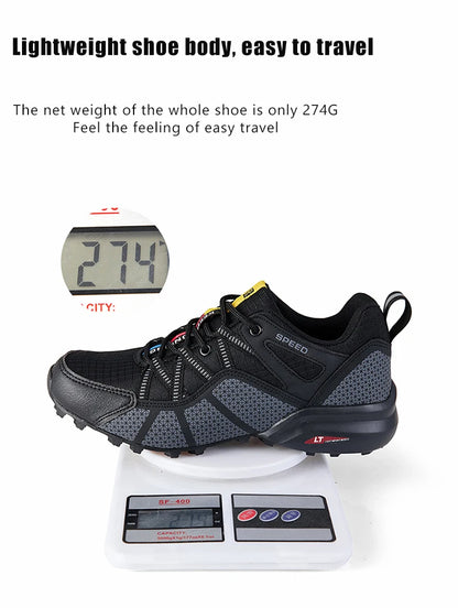 Herenwandelschoenen voor alle terreinen – outdoor sportschoenen van ademend mesh, antislip en slijtvast, voor wandelen en fietsen outdoor