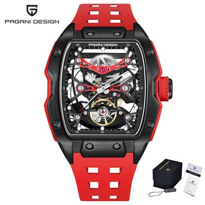 PAGANI DESIGN New Men's Watch Luxury Sapphire Crystal Stainless Steel Automatic Mechanical Watch Business Casual Skeleton Dial
