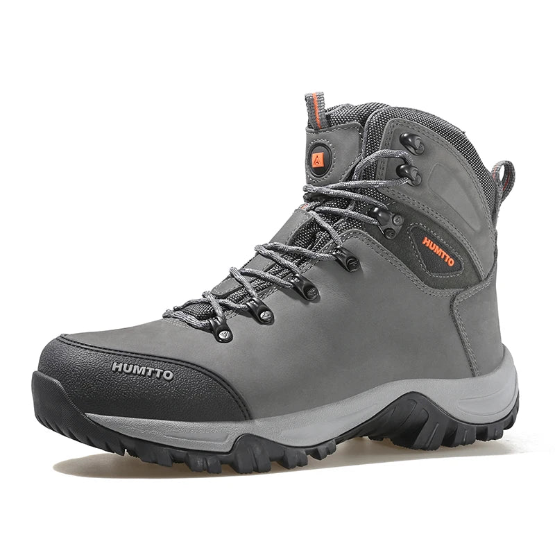 HUMTTO Sapatilhas de Caminhada Impermeáveis para Homem, Botas de Caça Táticas de Deserto, Botas de Trekking pelo Tornozelo para Homem e Mulher, Quentes em Couro