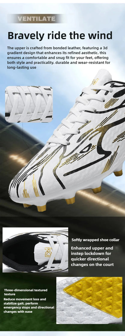 Neue Herren-Fußballschuhe TF Sport Trainings-Soccer-Schuhe, weich, ultraleicht, atmungsaktiv, professionelle Unisex-Sneaker, Rasen-Stollenschuhe für Matches