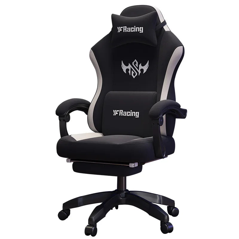 Gaming Chair with Latex Seat Cushion, Adjustable Backrest, Computer Office Chair, Nylon Feet, Gaming Streamer Chair