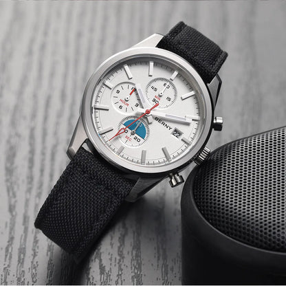 BERNY Chronograph Quartz Men Watch Luminous Miyota OS10 Top Luxury AR Coated Sapphire 5ATM Waterproof 2026 Sports Men’s Watches