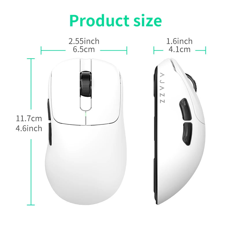 Mouse wireless AJAZZ AJ179 NL Star Flash Version, 3 modalità, bassa latenza, lunga autonomia, leggero e personalizzato, per ufficio e gaming