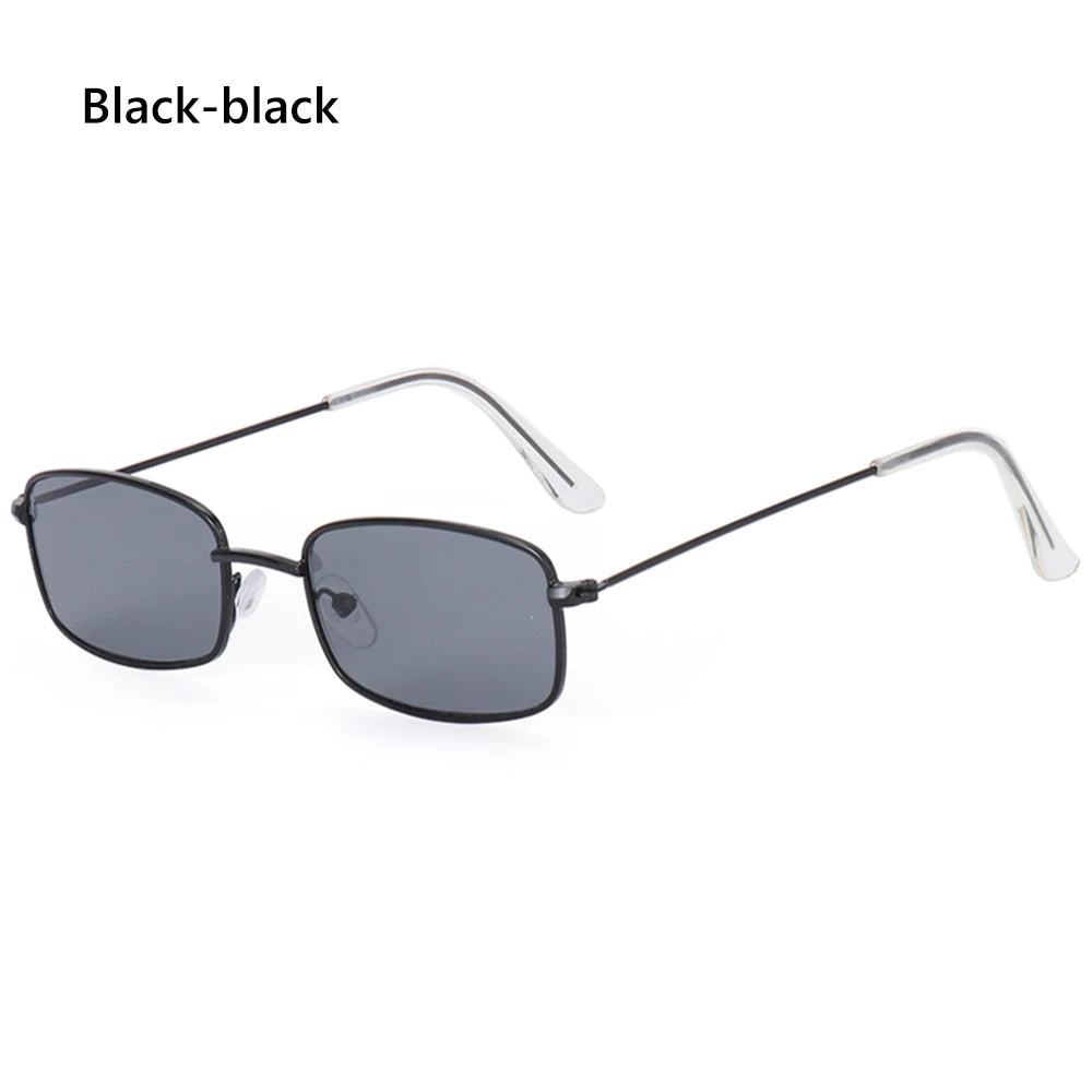 Fashion Small Rectangle Sunglasses Men Women Vintage Square Driving Sun Glasses Luxury Brand Metal Frame Eyewear