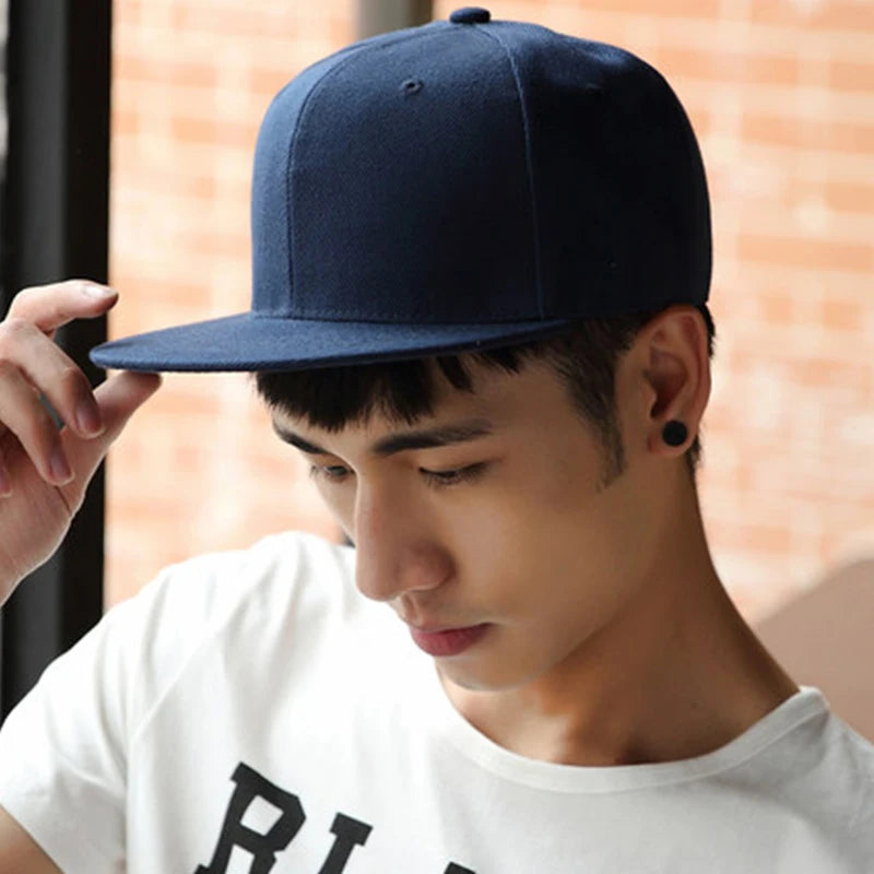 Fashion Solid Color Men Women Baseball Cap Hip Hop Caps  Snapback Hat Brim Shade Cap Bone Gorras Casquette Sports Cap  Sun Hat