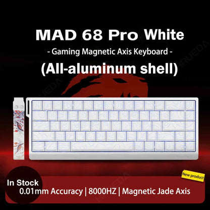 MADLIONS Mad 60he Mad60HE Mad 68HE Teclado mecânico com interruptores magnéticos, com fios, hot-swap, taxa de polling 8K, teclado gaming personalizado