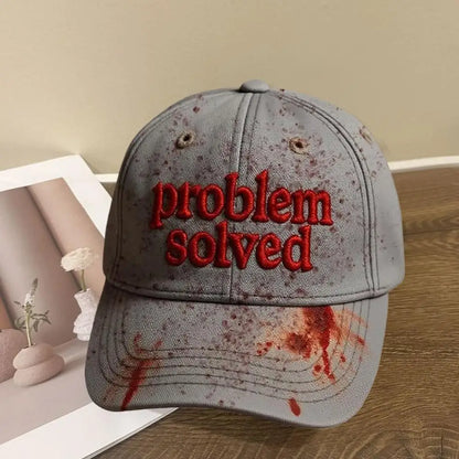 Problème de broderie sur le thème d’Halloween résolu : casquette sanglante d’horreur, idéale pour les fêtes d’Halloween, les accessoires de cosplay et les cadeaux