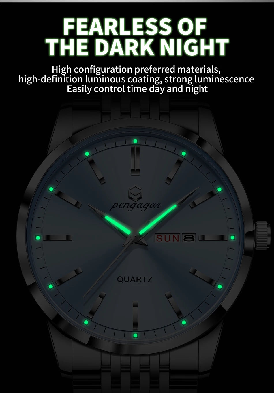 2025 New Top Brand Luxury Man Wristwatch Waterproof Luminous Date Men Watches Stainless Steel Quartz 43mm Men's Watch Male reloj