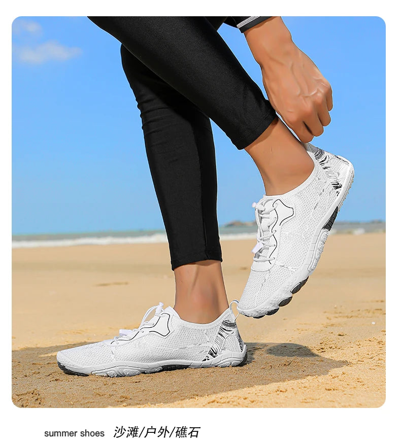 Sapatos Barefoot para Homem e Mulher, Calçado de Praia Outdoor de Secagem Rápida e Antiderrapante, Sapatos para Desportos Aquáticos e Fitness Indoor, Calçado Desportivo