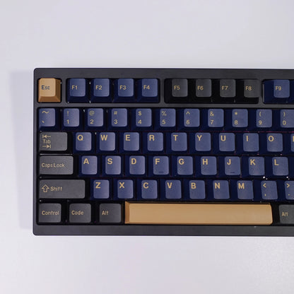 KBDiy 174 Keys GMK Blue Samurai Keycaps for Mechanical Keyboard  PBT Cherry Profile GMK Keycap Double Shot for Aula F75 F87 F99