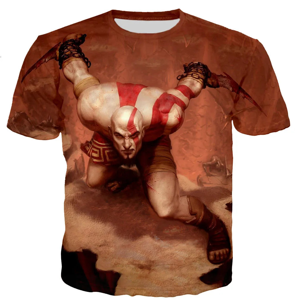 2023 Hot Game God of War 3D Printed T-shirt Men Women Summer Fashion Casual Oversized Streetwear T Shirt Cool Tops Tees