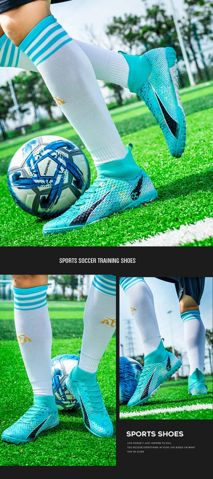 Men's Soccer Shoes Kids Football Boots Women Professional Soccer Cleats Antiskid Chaussure TF/FG Outdoor Athletic Football Shoes