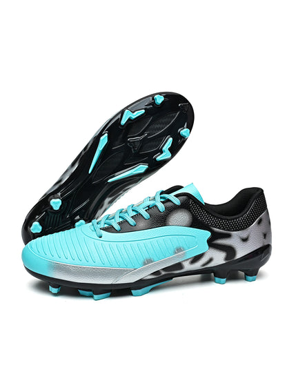 Chaussures de football pour hommes, modèle AG FG, design aérodynamique et léger, excellente adhérence, idéales pour les entraînements quotidiens sur gazon et les matchs de l’équipe de football de l’école.