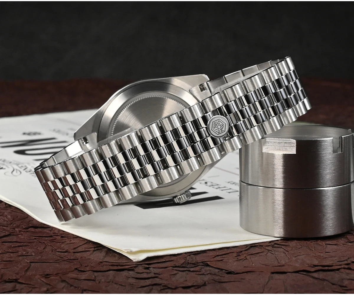 San Martin 38mm Men's Sport Watch Fashion Luxury Explore Climbing Automatic Mechanical Sapphire Waterproof 5 Links Bracelet BGW-9